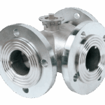 TICOVAL 3-Weg Kugelhahn flansch horizontal